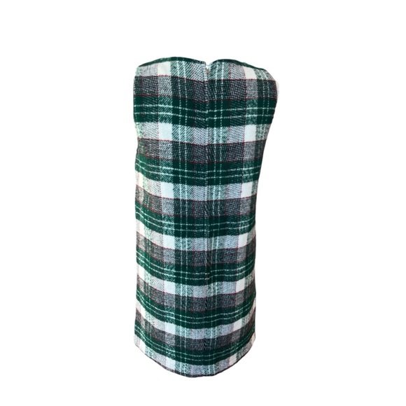 Aura Dress Size Small Plaid Green‎ Holiday Christmas Mini with Liner - Picture 4 of 10